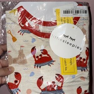 Little Sleepies Crab Print Pajama Set